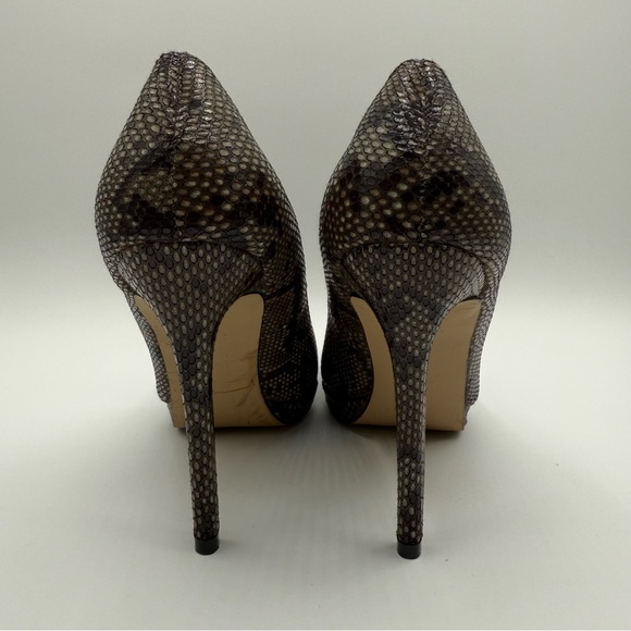 Steve Madden Snakeskin Pumps Cap Toe Pointy Stiletto Heels 6.5 - Picture 6 of 16